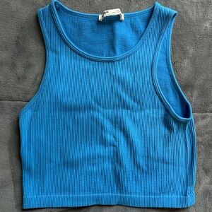 Blue pull and bear stretchy tank top